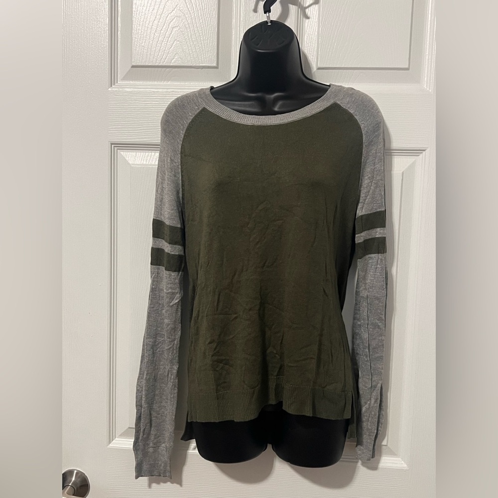 Pink Republic Olive and Gray Women's Sweatshirt